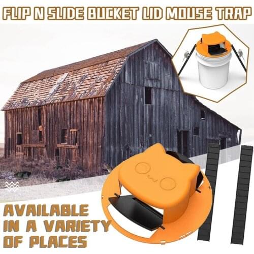 MLGB Flip Slide Bucket Lid Mouse Trap Automatic Mouse Traps 5 Gal Bucket Compatible