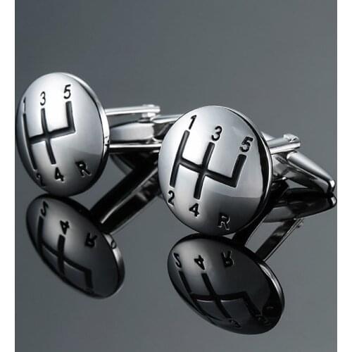 High quality mens Cufflinks new fashion jewelry silvery gear Cufflinks mens business suit shirt button pin gift