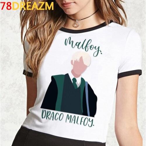 Draco Malfoy tshirt top tees women plus size japanese vintage couple kawaii summer top top tees aesthetic kawaii