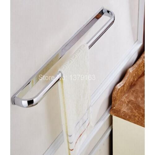Wall Mount Polished Chrome Bathroom Towel Single Bar Rail Rack Holder Bathroom Fitting Accessory aba833