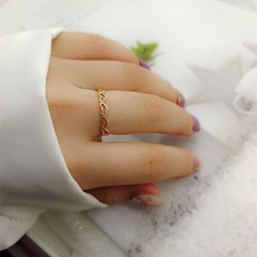 12 pcs/lot new arrival items fashion copper brass casting metal cute link heart open finger rings