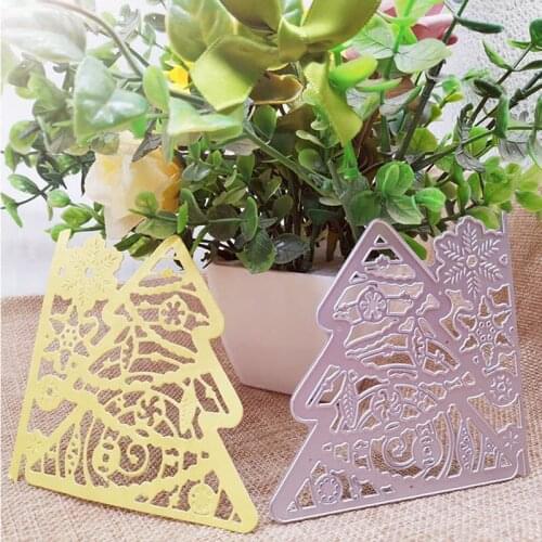 90*90mm Christmas tree card new Metal Cutting Dies Scrapbooking DIY Album Paper Card Craft Embossing stencil Dies