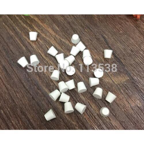 Wholesale 100pcs/lot white 5mm Rubber Stopper plug for vails pendants vial glass bottle