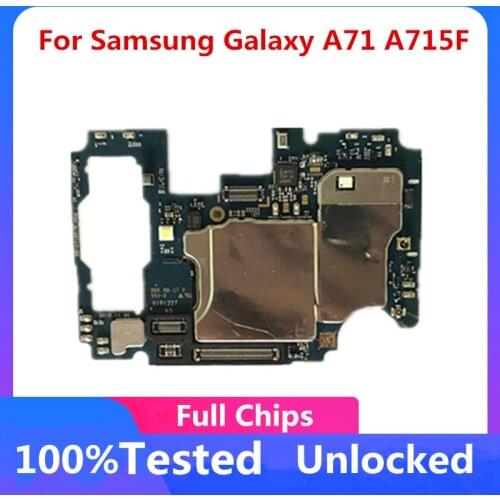 For Samsung Galaxy A71 A715F Motherboard Original Unlocked Logic Board With Full Chips Android System Mainboard MB