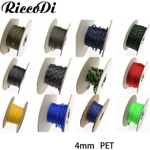 3M 4mm Wide TIGHT Braided PET Expandable Sleeving Cable Wire Sheath Black/Red/Orange/Yellow/Green/Blue Radom Colors