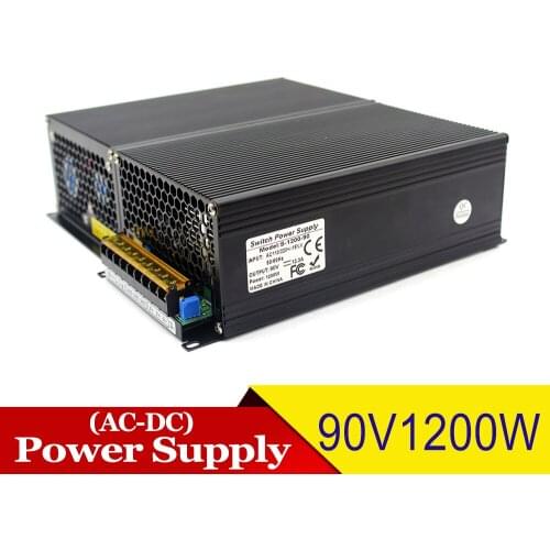 Regulated DC Power Source Switch 90V 13.3A 1200W Transformer 110V 220V AC DC90V Power Supply Unit for CNC Router Stepper Motor