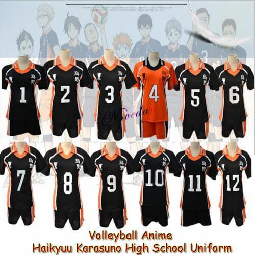 Volleyball Anime Haikyuu Karasuno High School Uniform Hinata Shyouyou Sportswear Jerseys Cosplay Costume