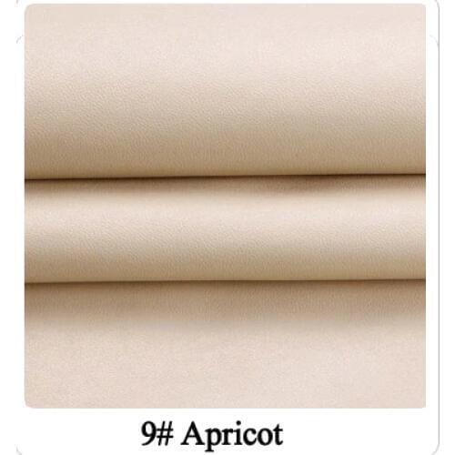 High Quality Micro Sheep pattern 9# Apricot PU Leather fabric with little elastic for DIY furniture bag material(50x69cm)