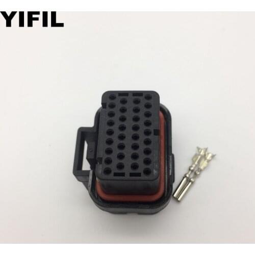 1pcs 34 Pin/Way ECU Auto Computer Connector Female TE Connectivity AMP Oil Gas Plug With Free Terminal 2-1437285-3 4-1437290-0