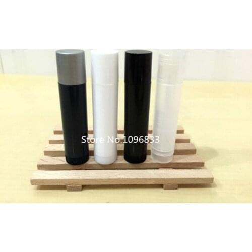 100PCS/LOT Empty Lipstick Tube Black Plastic Cosmetic Container White Lip Gloss Hose Clear Lip Blam Blue Lipsticke Tube