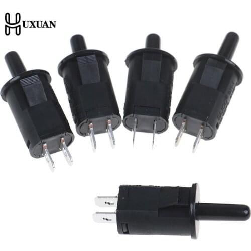 125-250V/10-250V Door Switch Refrigerator Cabinet Light Disinfection Cabinet Wardrobe Closed Press Button Switch Black