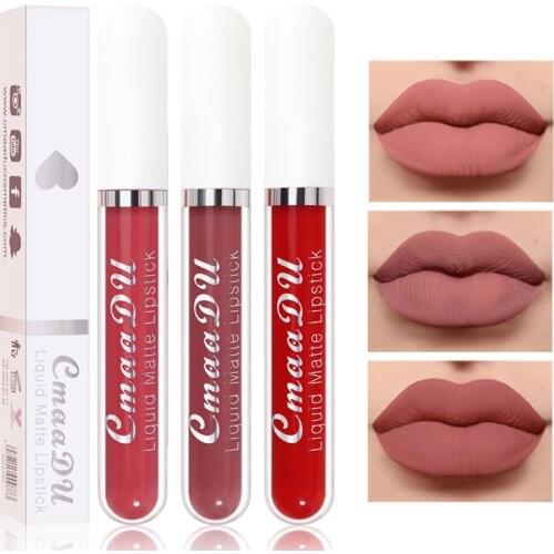 18 Colors Matte Nude Liquid Lipsticks Waterproof Lip Gloss Tint Makeup Pigment Lasting Moisturizing Sexy Red Lipstick Cosmetics