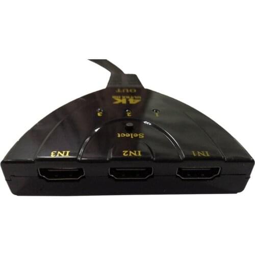 4K*2K 3D Mini 3 Port HDMI-compatible Switch 1.4b 4K HDMI-compatible Splitter 3 In 1 Out Port Hub for DVD HDTV Xbox PS3 PS4 1080P