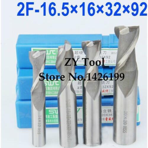 5pcs/set 16.5MM 2 Flute HSS&Aluminium endmill milling cutter CNC Bit Milling Machine tools Cutting tools.Lathe Tool,router bit