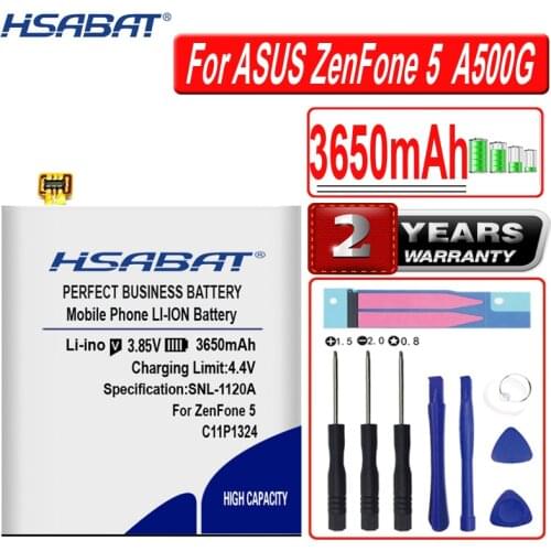 HSABAT New 3650mAh C11P1324 Battery for ASUS ZenFone 5 Battery A500G Z5 A500 A500CG A501CG A50 Battery