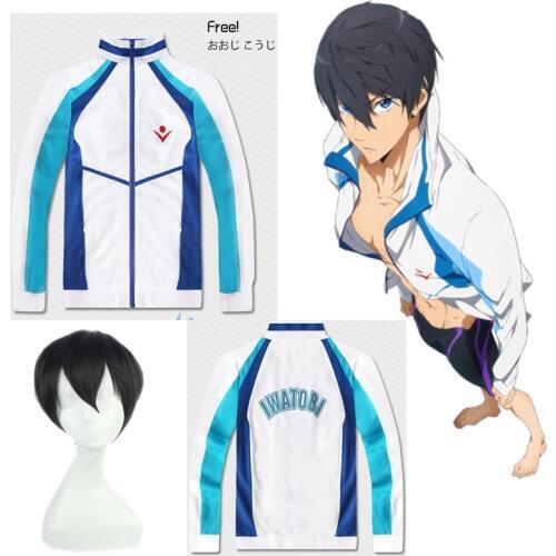 2019 Anime Free! Iwatobi Swim Club Haruka Nanase Cosplay Costume Coat Jacket Hoodie High School Sport Wear For Men Women Unisex