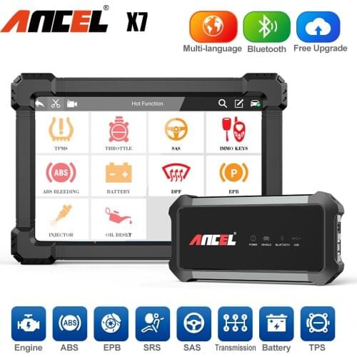 ANCEL X7 OBD2 Car Diagnostic Tool Professional Code Reader Full System Engine DPF ABS Oil IMMO Reset OBD 2 Automotive Scanner