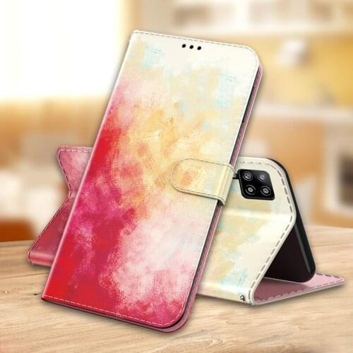 Watercolor Painting Colorful Phone Case For Umidigi A3 A3S F1 A5 A7 A7S A9 Pro Cover Card Flip Wallet Leather Book Fundas