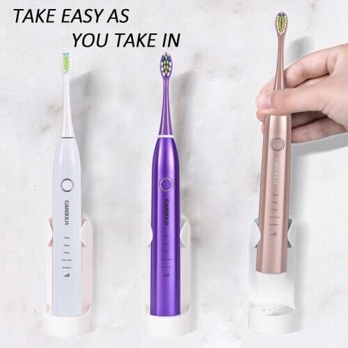 Electric Toothbrush Holder Keep Dry Stop Mildew Wall Mount Elastic Hold Protect Toothbrush Handle Save Space Toothbrush Holder