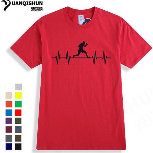 Heartbeat Boxing T-shirt Fun Boxer Gift Shirt Graphic Tee New Funny Brand Clothing 16 Colors 100% Cotton Top Quality Tops Tees