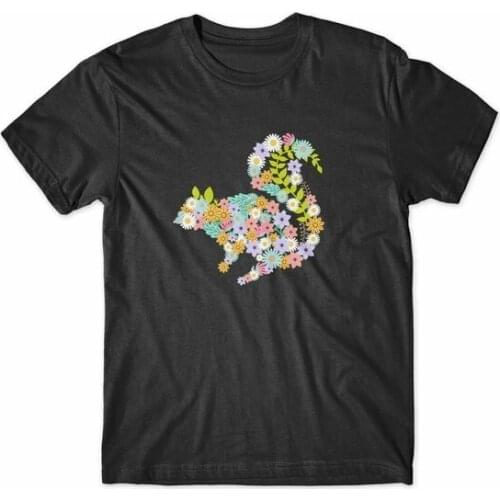 Squirrel Flower T-Shirt 100% Cotton Premium Tee NEW