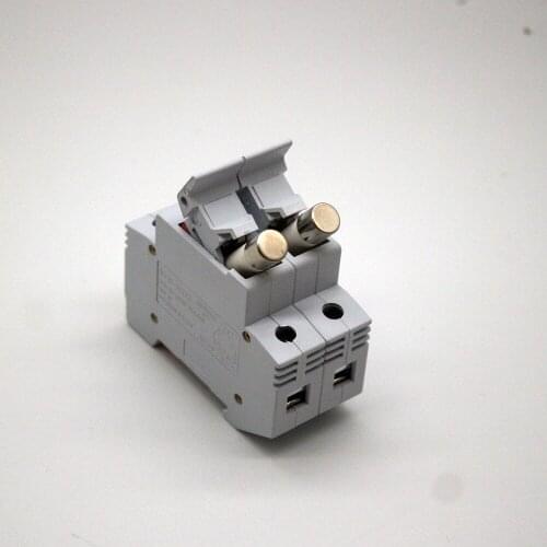 2P 10*38mm Fast blow Ceramic Fuse with holder fuse base 250V 1A 2A 4A 6A 8A 10A 16A 20A 25A 32A RO15 RT18 RT14