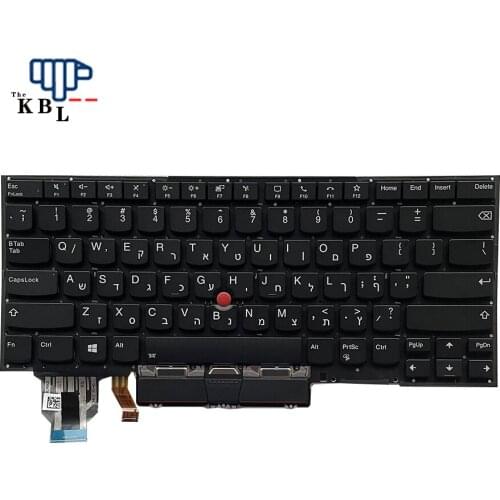 New For Lenovo Thinkpad X1 Carbon 8th Gen 2020 Hebrew Language Backlit Black (No Frame)Laptop Keyboard 4PE555
