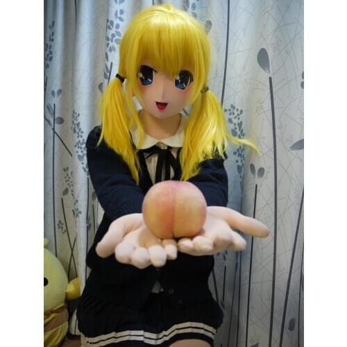 KM9161) Handmade Female Sweet Girl Resin Crossdress Outfit Cosplay Japanese Animegao Role Play Kigurumi Mask