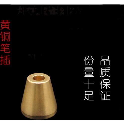 Creative brass pen holder for office stationery single hole pen holder for desk simple and fashionable office supplies