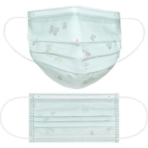 50pc Luxury Face Masks Disposable Bling Floral Designer Breathable Pm2.5 Face Mouth Masks For Protection Decoration