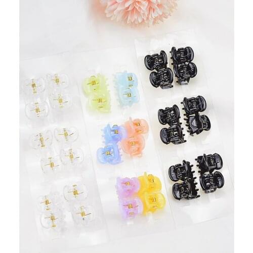 12 Pack Small Claw Clips Girls' Jaw Clamp Clips Black Clear Clips Hair Accessories