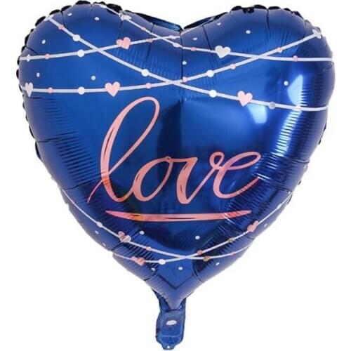 1pcs 22inch Heart love Balloons Inflatable Round Foil Balloon Wedding Valentine Day Decoration Helium Ballon I Love You Globos