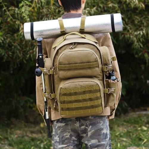 Nylon Camouflage Tactical Backpack Large Capacity Wear-resisting Outdoor Travel Bag Rucksack Men Women Hiking Camping Sport Bags