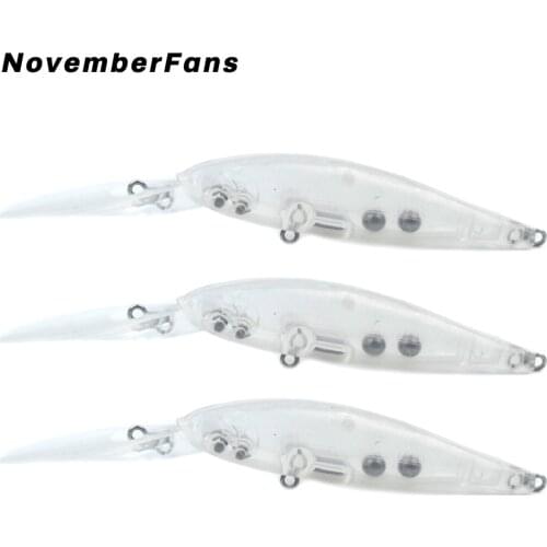 NovemberFans 20pcs/lot 11.5cm 8.5g Floating Unpainted Minnow Bait Blanks Deep Water Fishing Lures Tackle Wobbler