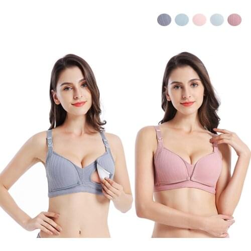 New Wire Free Front Closure Breastfeeding Maternity Nursing Bra Pregnant Women Sleeping Bras Soutien Gorge Allaitement Underwear
