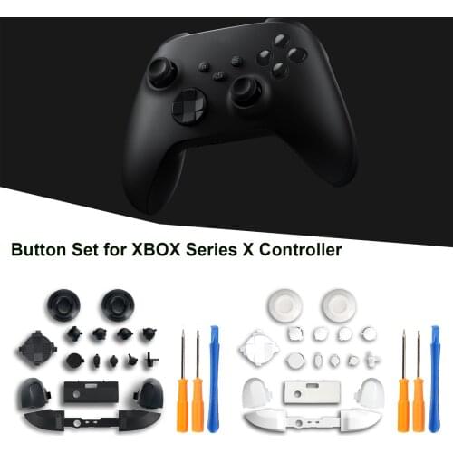 New Full Buttons Set With Screwdriver Kit Fit For XBOX Series X Controller Accessories Replacement Anti-scratch Silicone Buttons