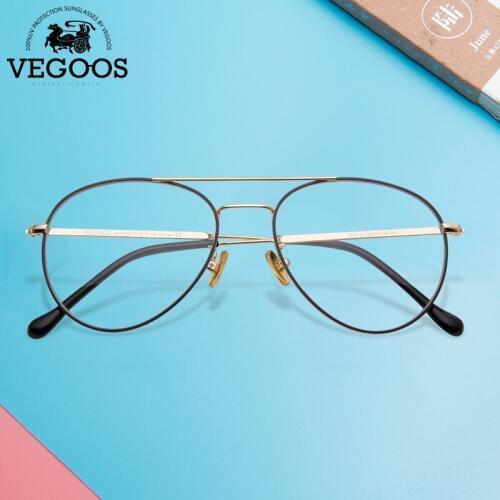 VEGOOS Anti Blue Light Glasses Unisex Glare Blocking Classic Pilot Style Metal Frame For Computer Lunette Lumiere Bleue #5105