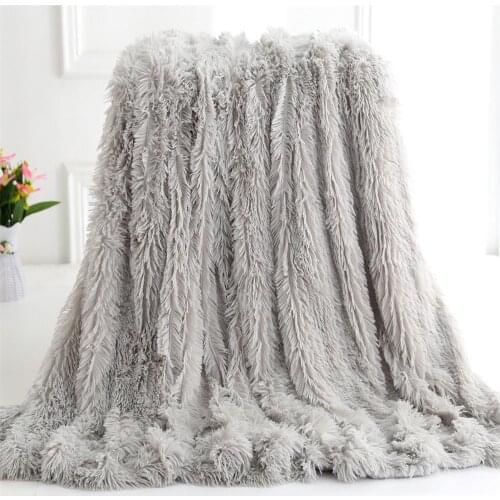 Autumn/Winter Warm Plush And Super Soft Crystal Plush Double Thickened Bed Blanket