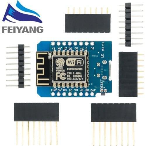 5pcs D1 mini - Mini NodeMcu 4M bytes Lua WIFI Internet of Things development board based ESP8266 WeMos