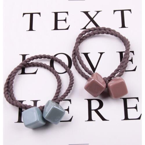 2019 New Korea tied hair rubber band square hairband rope for Girls simple temperament Hairband Fashion Women Hair Accessories