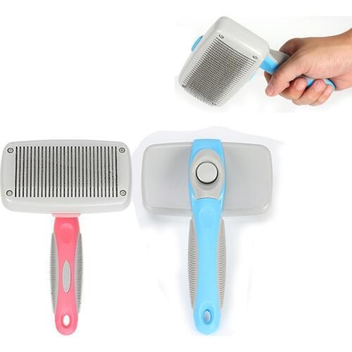 Pet Slicker Brush Stainless Steel Pins Cat Dog Slicker Brush Massage Hair Removal Brush Handle Professional Deshedding Tools