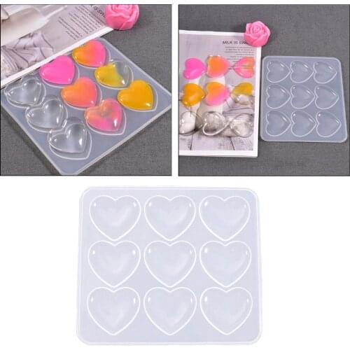 Silicone Heart Shape Cake Mould Soap Pastry Decor Casting Tool Bakeware Set