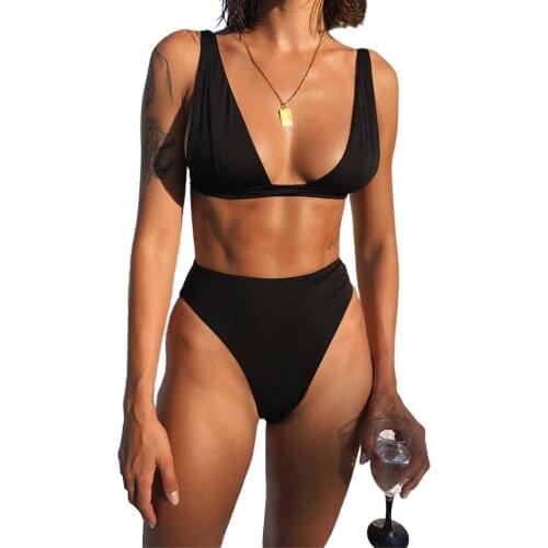 Sexy Bikini 2021 Solid Swimsuit Women Swimwear Push Up Bikini Set Brazilian Bathing Suit Summer Beach Wear Swimming Bikinis