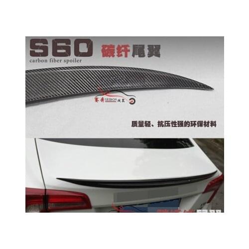 Carbon fiber Car Rear Trunk Spoiler Wing Spoiler Rear Diffuser (1 Piece) For Volvo S60 / S60L