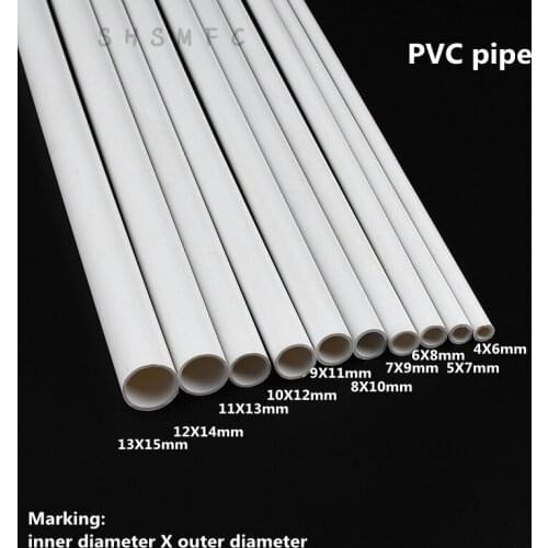50cm O.D 6mm ~15mm UPVC Pipe Aquarium Drainpipe Water Tube White PVC Pipe Hi-quality Water Supply Pipe Irrigation Fish Tank