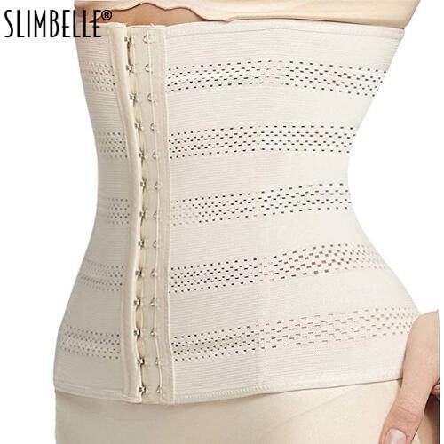 Womens Breathable Elastic Corset Waist Trainer Cincher Belt Shapewear Body Shaper Plus Size Shapewear Slimming Belt