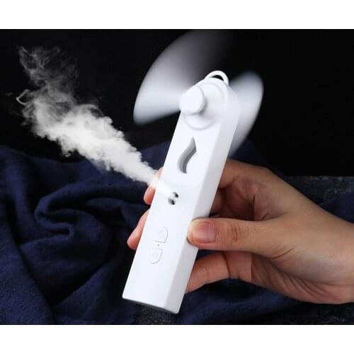 2021 Face Steamer Hand-held Fan Facial Sprayer Humidifier Summer Cool Moisturizing Mini Face Spa Beauty Devices 30ml USB