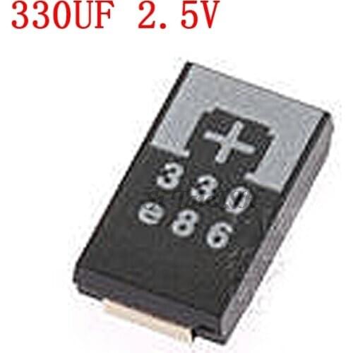 5PCS 2R5TPE330M9 330UF 2.5V 330 6.3V SMD Tantalum Capacitors Polymer POSCAP Type D ultra-thin 7343 D7343 new and original