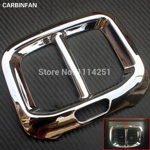 ABS Chrome Rear Center Console Air Vent Frame Trim Cover Sticker For Jeep Cherokee 2014 2015