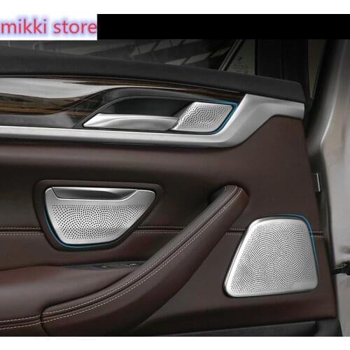 Car styling Audio Stereo Speaker Car Door Loudspeaker Frame Cover Trim strips For BMW 5 Series G30 G38 -19 Auto Accessories